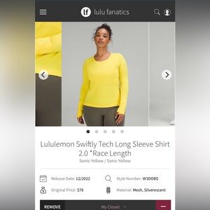 Swiftly Tech Long-Sleeve Shirt - Race/Waist Length